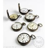 Two silver cased full hunter pocket watches,