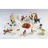 A collection of Beswick to include a Ayshire CH Whitehill Mandate bull, 13cm high,