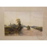 John Keeley (1849 - 1930), Watercolour on paper, 'The Avon at Straford', Signed lower left,
