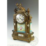 A 19th century French 'Leroy a Paris' ormolu eight day mantel clock,