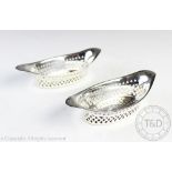 A pair of Victorian bon bon dishes, Atkin Brothers, Sheffield 1893,