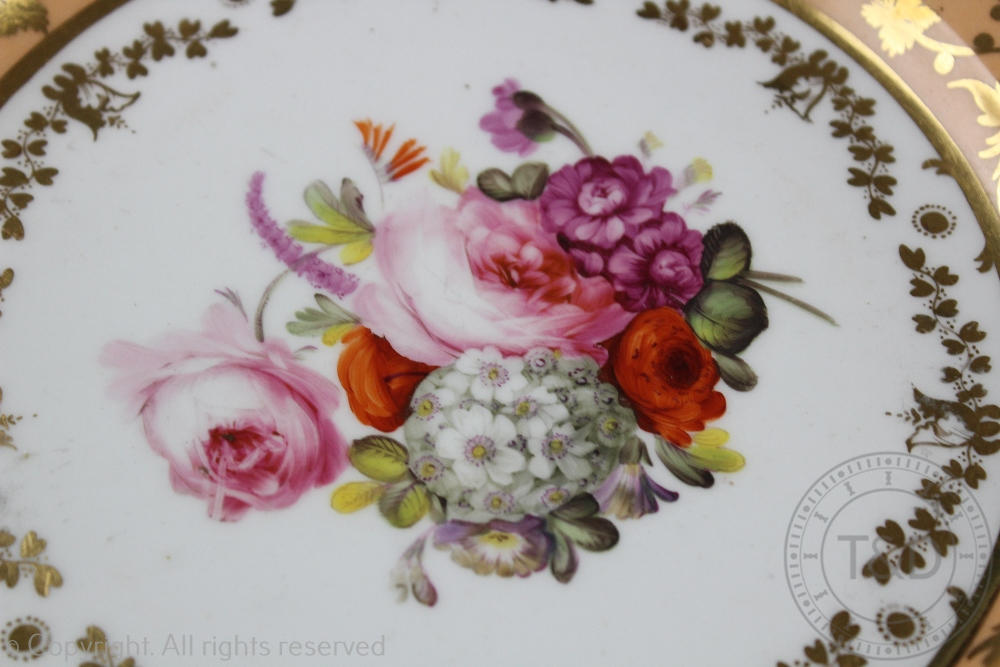 Eight 19th century English porcelain cabinet plates, - Image 2 of 3