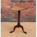 A Victorian mahogany circular occasional table on tripod base 68cm H x 47cm W,