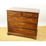 A 19th century and later mahogany chest,