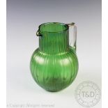 An early 20th Century Loetz water jug, Creta Silberiris Neptune pattern,