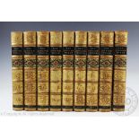 CUNNINGHAM (LIEUT), THE WORKS OF BEN JOHNSON, nine vols, engraved portrait to vol 1, full tree calf,