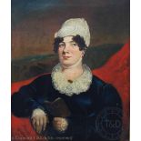 English School (early 19th century), Oil on canvas, Portrait of a lady, half length,