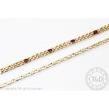 A 9ct yellow gold decorative 'S' link bracelet and a further 9ct gold bracelet set with four
