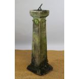 A Liberty & Co style reconstituted stone sun dial,