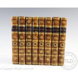 THE SPECTATOR, eight vols, engraved frontis to each, 1/2 calf with marbled boards, London,