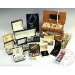 An assorted collection of costume jewellery, to include vintage and modern pieces, lighters,