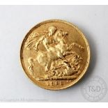 An Edward VII gold sovereign dated 1903