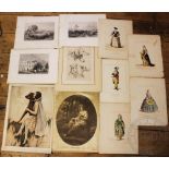 A collection of 18th century and later loose prints and engravings,