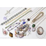 A quantity of silver and silver coloured jewellery,