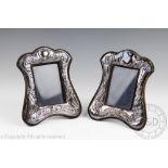 A pair of silver fronted Art Nouveau style photograph frames, Keyford Frames Ld, London 1983,