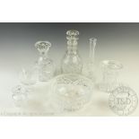 A selection of Waterford Crystal glass and other to include a salad bowl,