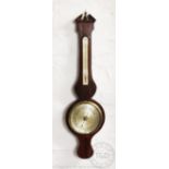 A Victorian mahogany wheel barometer, J & W Steipling Lichfield,