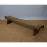 A Welsh pine school bench,