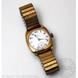 A 9ct gold Omega wristwatch Birmingham 1930,