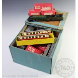 An assortment of Hornby Dublo locomotives and tenders and track to include; Golden Fleece 60030,