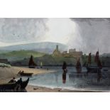 After William Daniell (1769-1837), Coloured print, Lancaster Castle,