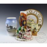 A selection of collectable ceramics comprising; a Limoges French cabinet plate,