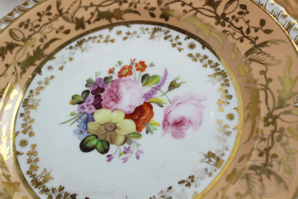 Eight 19th century English porcelain cabinet plates, - Image 3 of 3