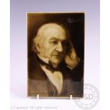 A late 19th century Sherwin and Cotton portrait tile of William Gladstone, after a portrait by H. S.
