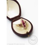 A Victorian ruby and diamond ring, London 1895,