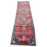 A Persian Hamadan type wool runner,