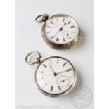 A silver cased open face pocket watch 'The Express English Lever, J.G.
