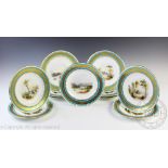 Eleven Victorian Minton cabinet plates, circa 1864,