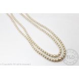 A Mikimoto cultured pearl necklace,