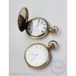 Two gold plated pocket watches comprising; a J.W.