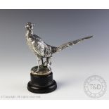 A Louis Lejeune chrome plated car mascot modelled as a pheasant, 11cm high,