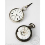 A silver pair cased pocket watch, Birmingham 1839,