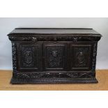 A Victorian oak sideboard,