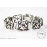 A Norwegian silver bracelet by Finn Jensen,