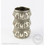 A Bedouin tribal three tier Sur bracelet, weight 11.