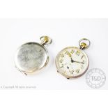 A silver cased full hunter pocket watch, Birmingham 1935 in Dennison case,