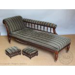 A late Victorian carved walnut eleven-piece salon suite, comprising chaise longue, two arm chairs,