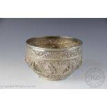 A Burmese silver bowl,