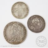 A George II 1746 Lima silver half crown;