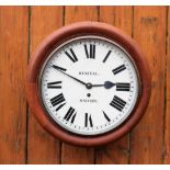 A single fusee wall clock, the Roman numeral dial named for 'Russell Malvern', rebuilt,