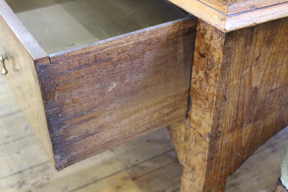 An 18th century style walnut and burr walnut chest on stand, incorporating some earlier timbers, - Image 8 of 16