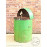 A late 19th century green painted metal and brass patent Paraffin cleaner,