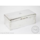 An Edwardian silver cigarette box, A & J Zimmerman, Birmingham 1906,