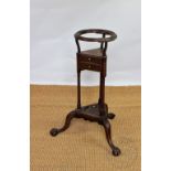 A 19th century mahogany wash stand, with two drawers and under tier,