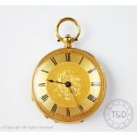 A Continental ladies 18K fob watch,