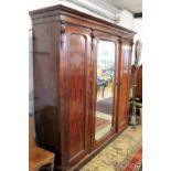 A Victorian mahogany wardrobe,